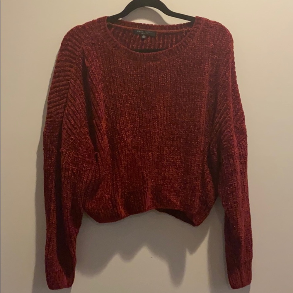 Chenille Cropped Sweater